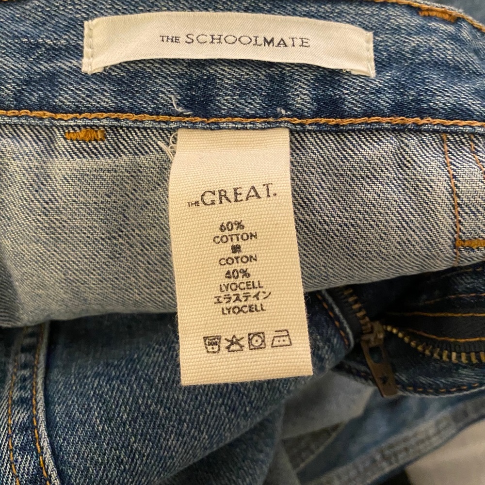 THE GREAT. Blue Flare & Wide Leg Jeans - Picture 5 of 5